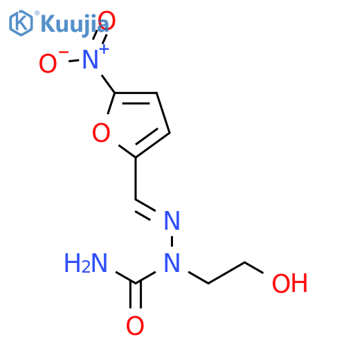 Hydrazinecarboxamide,1-(2-hydroxyethyl)-2-[(5-nitro-2-furanyl)methylene]- structure