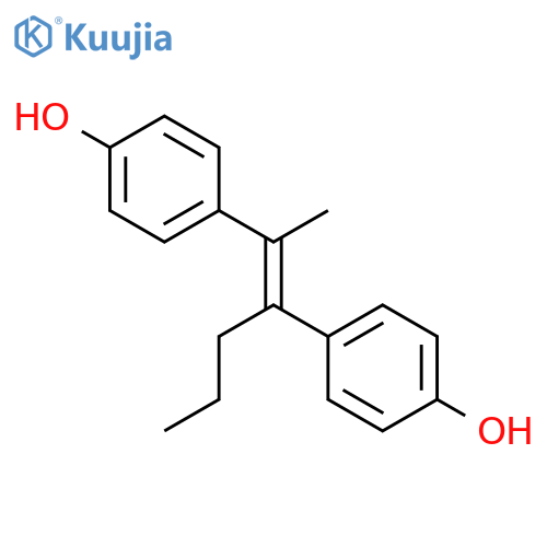 4,4'-(2Z)-hex-2-ene-2,3-diyldiphenol structure