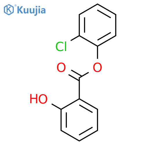 Benzoic acid, 2-hydroxy-, 2-chlorophenyl ester structure