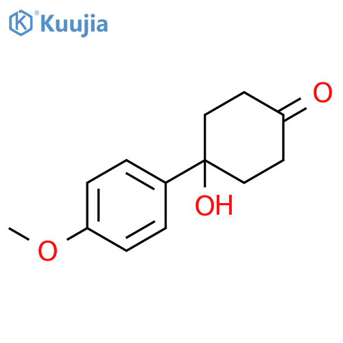 4-hydroxy-4-(4-methoxyphenyl)cyclohexan-1-one structure