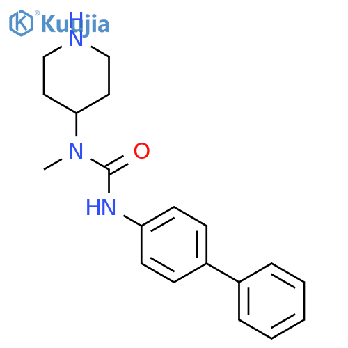 Urea, N'-[1,1'-biphenyl]-4-yl-N-methyl-N-4-piperidinyl- structure