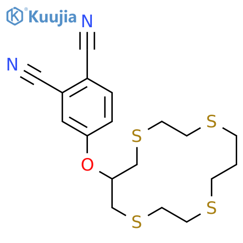 1,2-BENZENEDICARBONITRILE, 4-(1,4,8,11-TETRATHIACYCLOTETRADEC-6-YLOXY)- structure