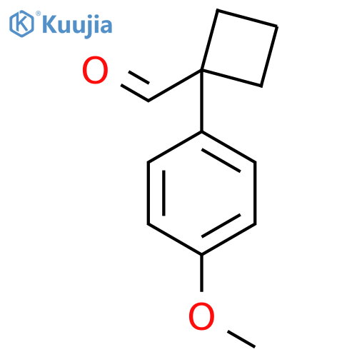 CYCLOBUTANECARBOXALDEHYDE, 1-(4-METHOXYPHENYL)- structure