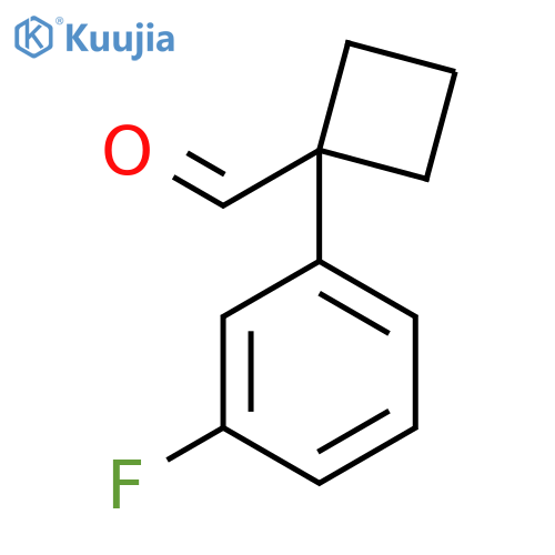Cyclobutanecarboxaldehyde, 1-(3-fluorophenyl)- structure