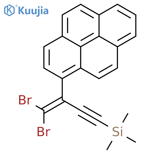 Silane, [4,4-dibromo-3-(1-pyrenyl)-3-buten-1-ynyl]trimethyl- structure