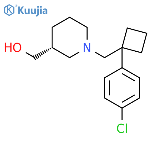 3-PIPERIDINEMETHANOL, 1-[[1-(4-CHLOROPHENYL)CYCLOBUTYL]METHYL]-, (3R)- structure