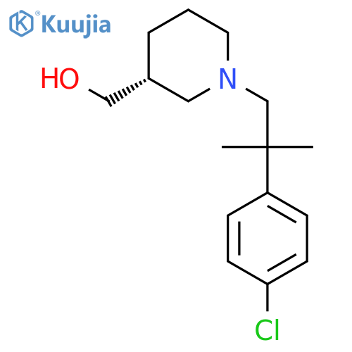 3-Piperidinemethanol, 1-[2-(4-chlorophenyl)-2-methylpropyl]-, (3R)- structure