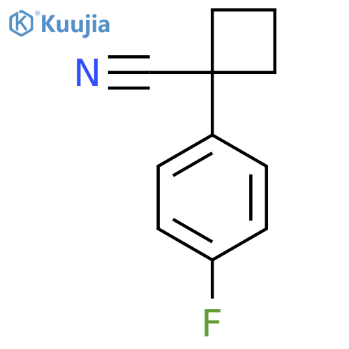 1-(4-Fluorophenyl)cyclobutane-1-carbonitrile structure