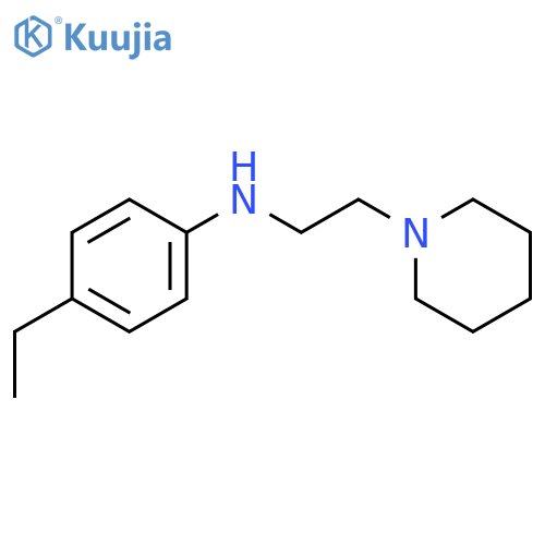 1-Piperidineethanamine, N-(4-ethylphenyl)- structure