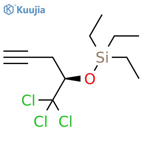SILANE, TRIETHYL[[(1R)-1-(TRICHLOROMETHYL)-3-BUTYNYL]OXY]- structure