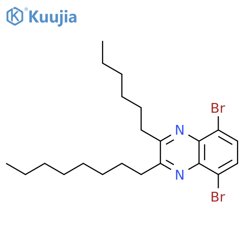 Quinoxaline, 5,8-dibromo-2-hexyl-3-octyl- structure