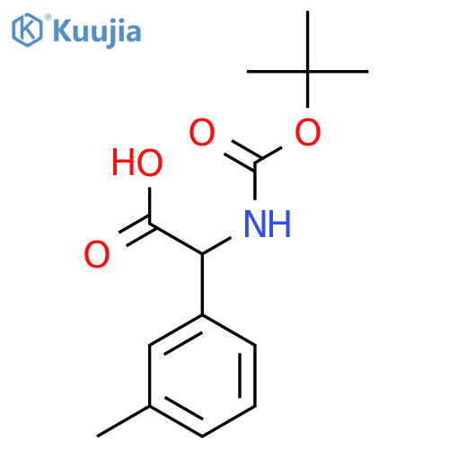 a-(Boc-amino)-3-methyl-benzeneacetic acid structure