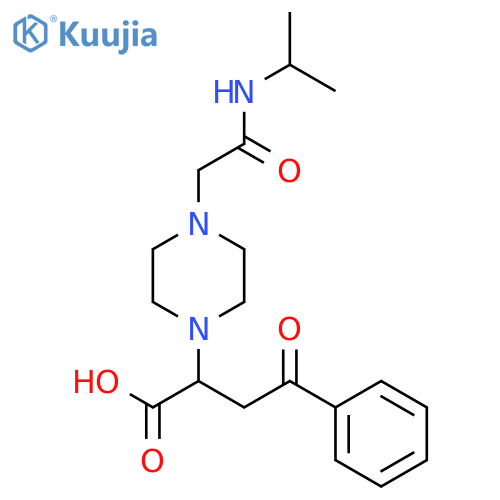 1-Piperazineacetic acid, 4-(2-((1-methylethyl)amino)-2-oxoacethyl)-alpha-(2-oxo-2-phenylethyl)- structure