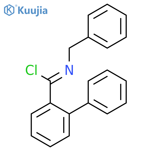 [1,1'-Biphenyl]-2-carboximidoyl chloride, N-(phenylmethyl)- structure