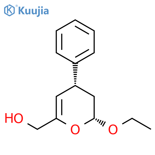 2H-Pyran-6-methanol, 2-ethoxy-3,4-dihydro-4-phenyl-, (2R,4R)- structure