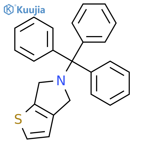 4H-THIENO[2,3-C]PYRROLE, 5,6-DIHYDRO-5-(TRIPHENYLMETHYL)- structure