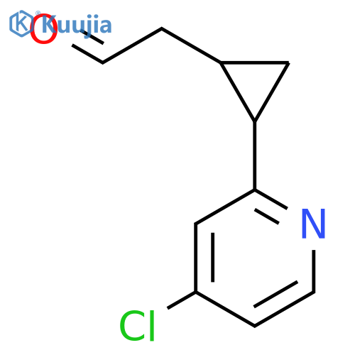 CYCLOPROPANEACETALDEHYDE, 2-(4-CHLORO-2-PYRIDINYL)- structure