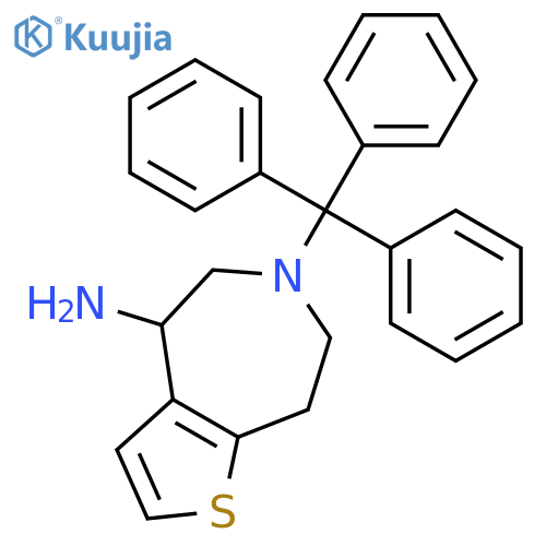 4H-Thieno[2,3-d]azepin-4-amine, 5,6,7,8-tetrahydro-6-(triphenylmethyl)- structure