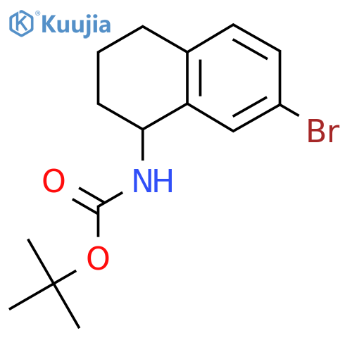 tert-butyl N-(7-bromo-1,2,3,4-tetrahydronaphthalen-1-yl)carbamate structure
