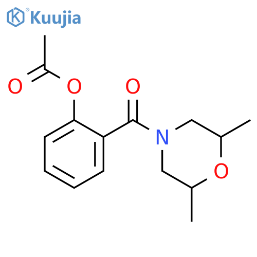 2-[(2,6-dimethyl-4-morpholinyl)carbonyl]phenyl acetate structure