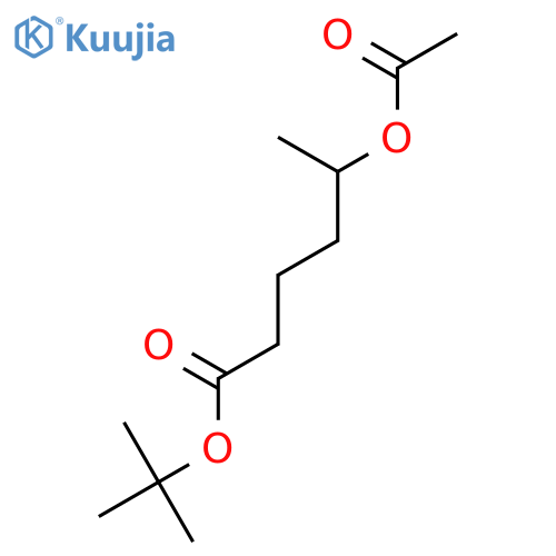Hexanoic acid, 5-(acetyloxy)-, 1,1-dimethylethyl ester structure