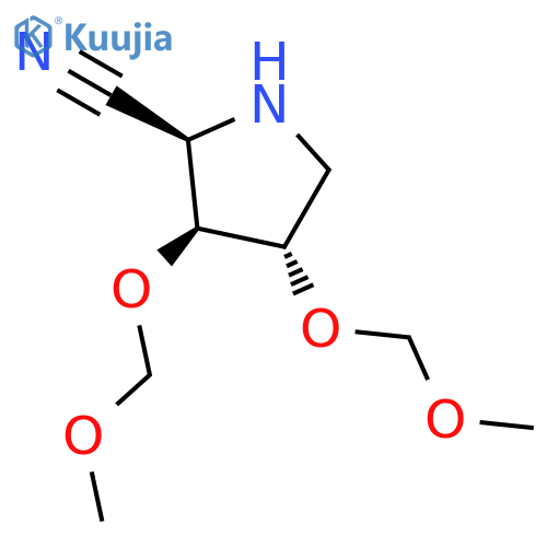 2-PYRROLIDINECARBONITRILE, 3,4-BIS(METHOXYMETHOXY)-, (2R,3S,4S)- structure