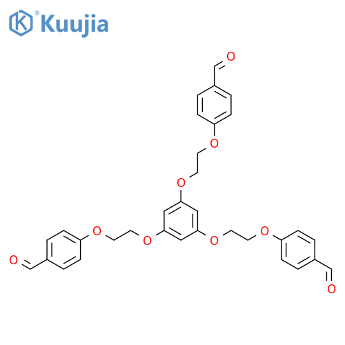 BENZALDEHYDE, 4,4',4''-[1,3,5-BENZENETRIYLTRIS(OXY-2,1-ETHANEDIYLOXY)]TRIS- structure