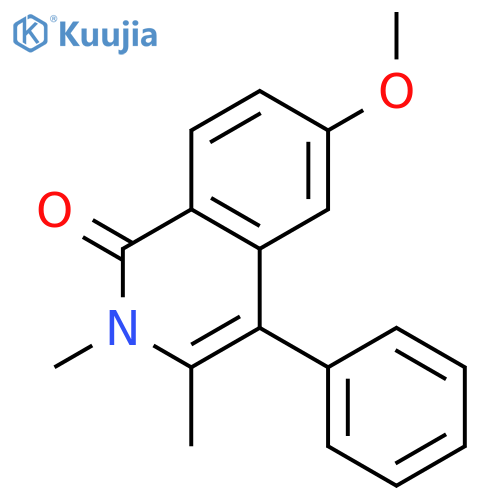 1(2H)-ISOQUINOLINONE, 6-METHOXY-2,3-DIMETHYL-4-PHENYL- structure