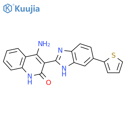 2(1H)-QUINOLINONE, 4-AMINO-3-[5-(2-THIENYL)-1H-BENZIMIDAZOL-2-YL]- structure