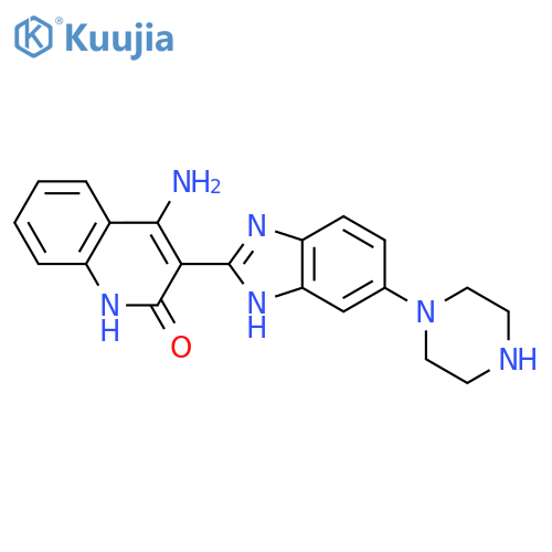 2(1H)-Quinolinone, 4-amino-3-[5-(1-piperazinyl)-1H-benzimidazol-2-yl]- structure