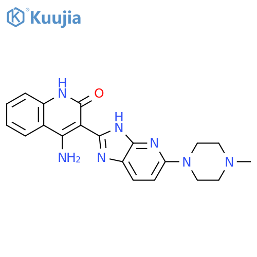 2(1H)-Quinolinone, 4-amino-3-[5-(4-methyl-1-piperazinyl)-3H-imidazo[4,5-b]pyridin-2-yl]- structure
