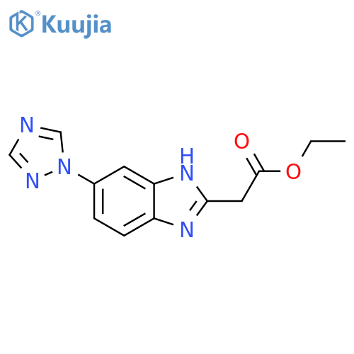 1H-BENZIMIDAZOLE-2-ACETIC ACID, 5-(1H-1,2,4-TRIAZOL-1-YL)-, ETHYL ESTER structure