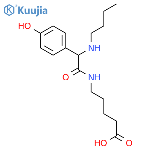 PENTANOIC ACID, 5-[[(BUTYLAMINO)(4-HYDROXYPHENYL)ACETYL]AMINO]- structure