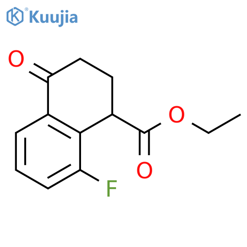 1-NAPHTHALENECARBOXYLIC ACID, 8-FLUORO-1,2,3,4-TETRAHYDRO-4-OXO-, ETHYL ESTER structure