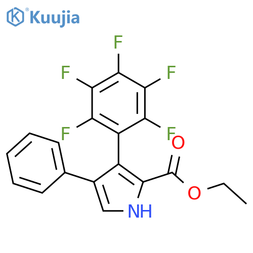 1H-PYRROLE-2-CARBOXYLIC ACID, 3-(PENTAFLUOROPHENYL)-4-PHENYL-, ETHYL ESTER structure