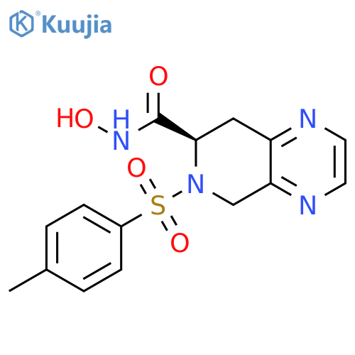 Pyrido[3,4-b]pyrazine-7-carboxamide, 5,6,7,8-tetrahydro-N-hydroxy-6-[(4-methylphenyl)sulfonyl]-, (7R)- structure