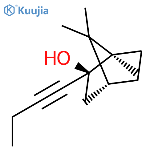 Bicyclo[2.2.1]heptan-2-ol, 2-(1-butynyl)-1,7,7-trimethyl-, (1R,2S,4R)- structure