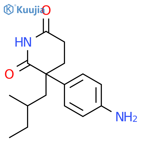 2,6-Piperidinedione, 3-(4-aminophenyl)-3-(2-methylbutyl)- structure