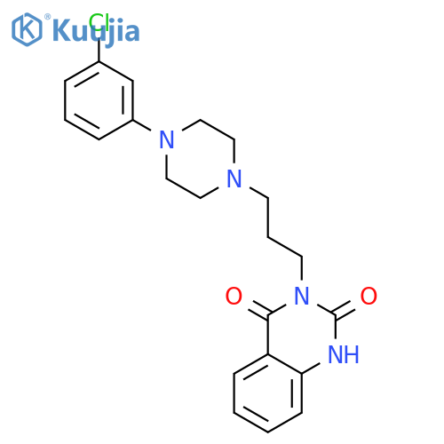 2,4(1H,3H)-Quinazolinedione,3-[3-[4-(3-chlorophenyl)-1-piperazinyl]propyl]- structure