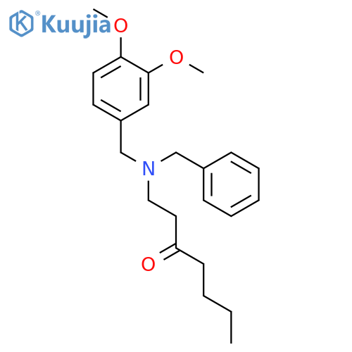 3-HEPTANONE, 1-[[(3,4-DIMETHOXYPHENYL)METHYL](PHENYLMETHYL)AMINO]- structure