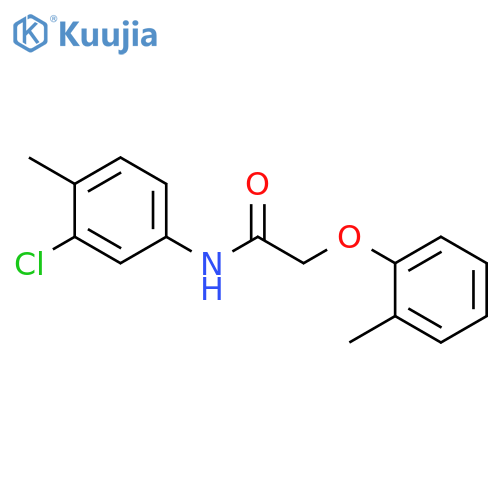 N-(3-Chloro-4-methyl-phenyl)-2-o-tolyloxy-acetamide structure