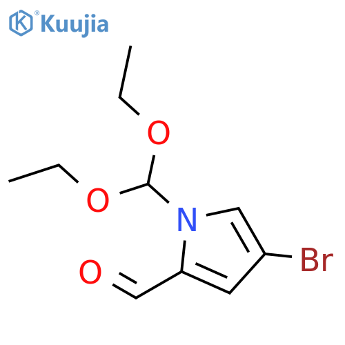 1H-PYRROLE-2-CARBOXALDEHYDE, 4-BROMO-1-(DIETHOXYMETHYL)- structure