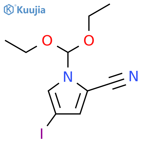 1H-PYRROLE-2-CARBONITRILE, 1-(DIETHOXYMETHYL)-4-IODO- structure