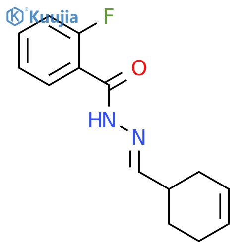 2-Fluoro-benzoic acid cyclohex-3-enylmethylene-hydrazide structure