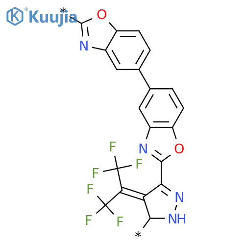 POLY[2,5-BENZOXAZOLEDIYL[2,2,2-TRIFLUORO-1-(TRIFLUOROMETHYL)ETHYLIDENE]-5,2-BENZOXAZOLEDIYL-1H-PYRAZOLE-3,5-DIYL] structure
