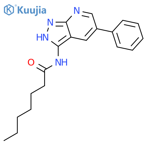 Heptanamide, N-(5-phenyl-1H-pyrazolo[3,4-b]pyridin-3-yl)- structure