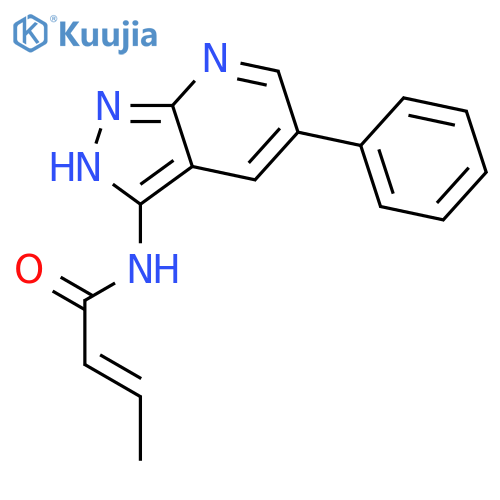 2-BUTENAMIDE, N-(5-PHENYL-1H-PYRAZOLO[3,4-B]PYRIDIN-3-YL)-, (2E)- structure