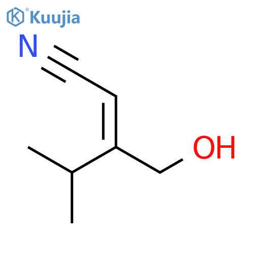 2-Pentenenitrile, 3-(hydroxymethyl)-4-methyl-, (2E)- structure