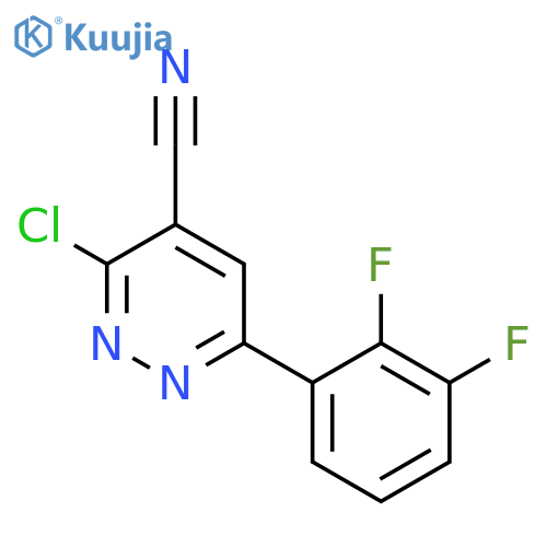 3-Chloro-6-(2,3-difluoro-phenyl)-pyridazine-4-carbonitrile structure