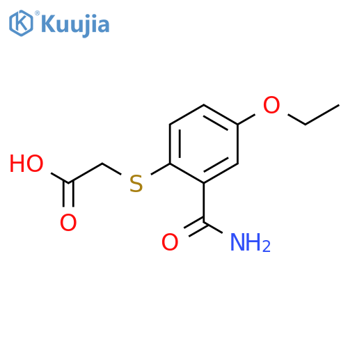 ACETIC ACID, [[2-(AMINOCARBONYL)-4-ETHOXYPHENYL]THIO]- structure
